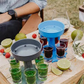 wholesale round shot liquids dispenser party bar games drinks beer 6 shot glass dispenser and holder